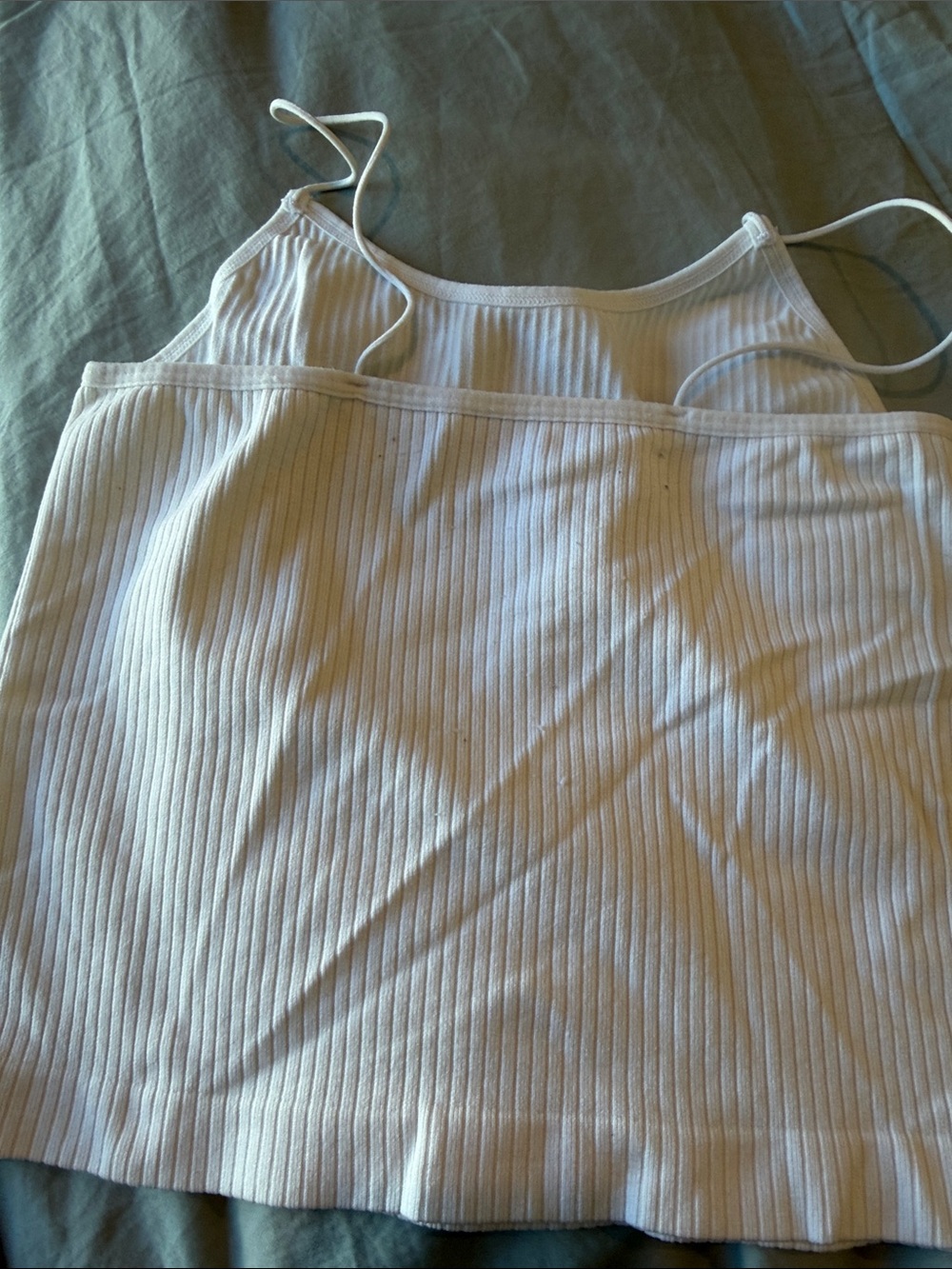 Hollister White Ribbed Polo Crop + 3 White Layering Tops - Picture 8 of 12